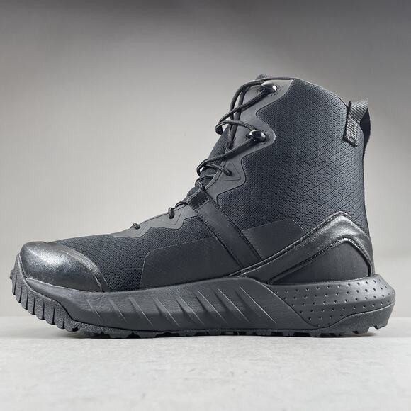 Under Armour Micro G Valsetz Mid Men 10.5 Triple Black Tactical Boots Waterproof - Picture 7 of 10